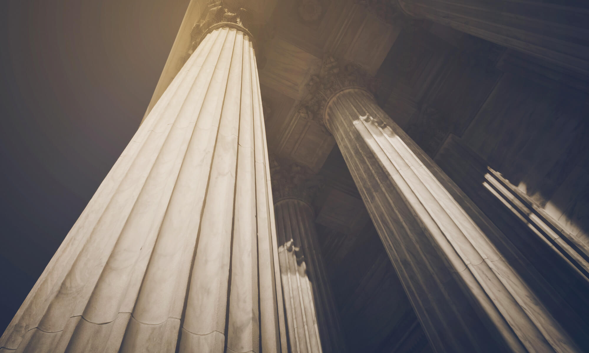 Columns outside of a courthouse